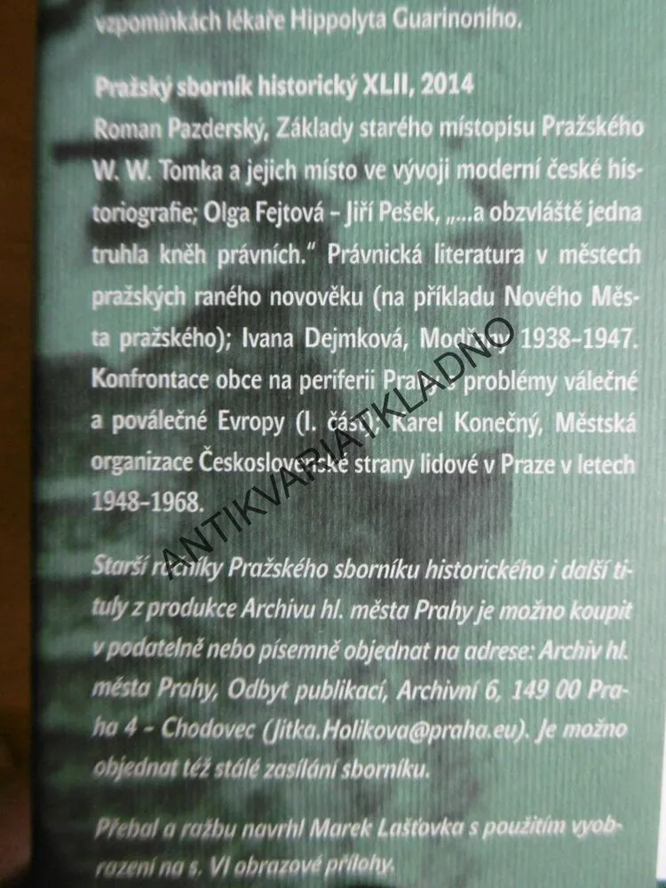 PRAŽSKÝ SBORNÍK HISTORICKÝ XLIII, 2015, P-A