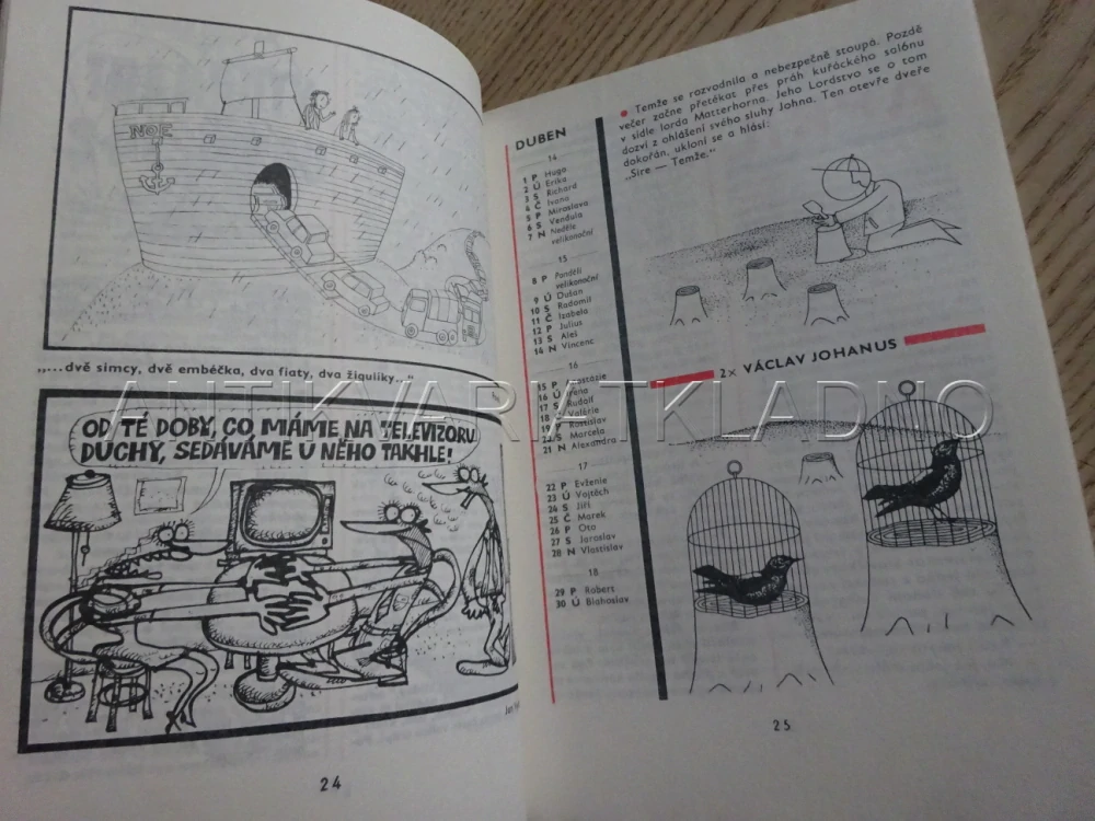 HUMORISTICKÝ MINIKALENDÁŘ DIKOBRAZU, 1985, **an