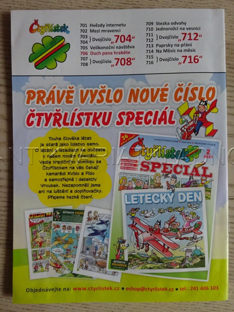 ČTYŘLÍSTEK 706 - DUCH PANA HRABĚTE