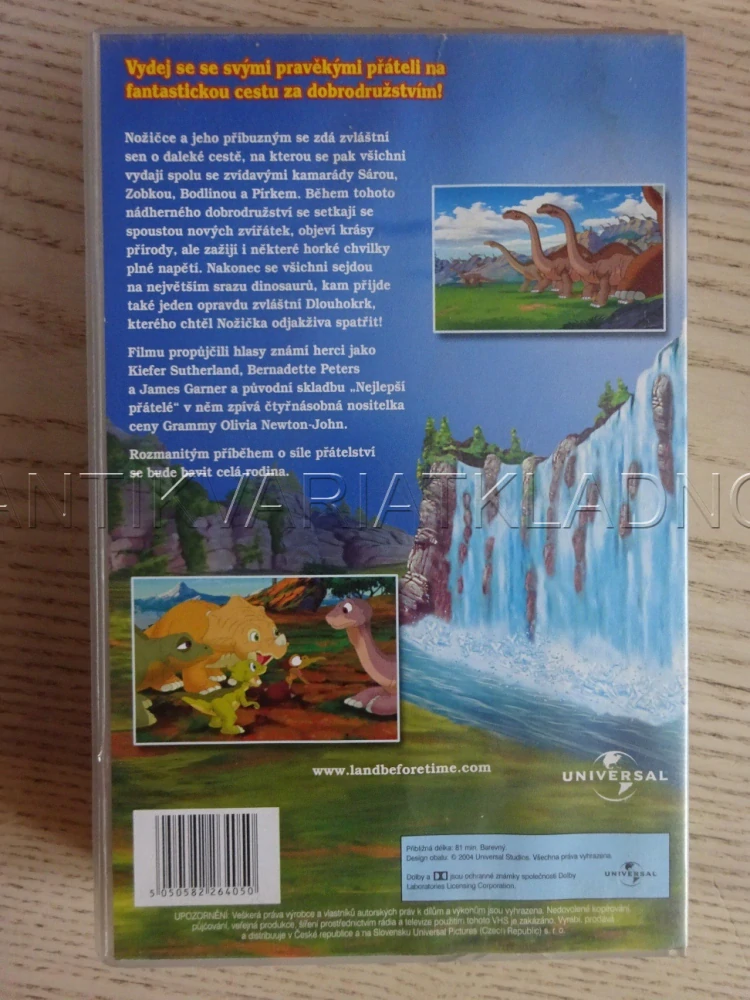 ZEMĚ DINOSAURŮ VELKÉ DINOSAUŘÍ PUTOVÁNÍ, VHS VIDEOKAZETA