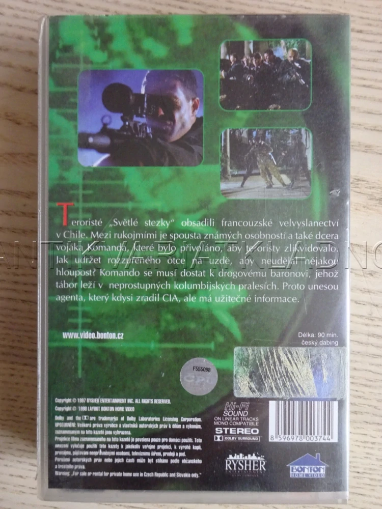 ČERNÁ RUKA: KOMANDO, VHS