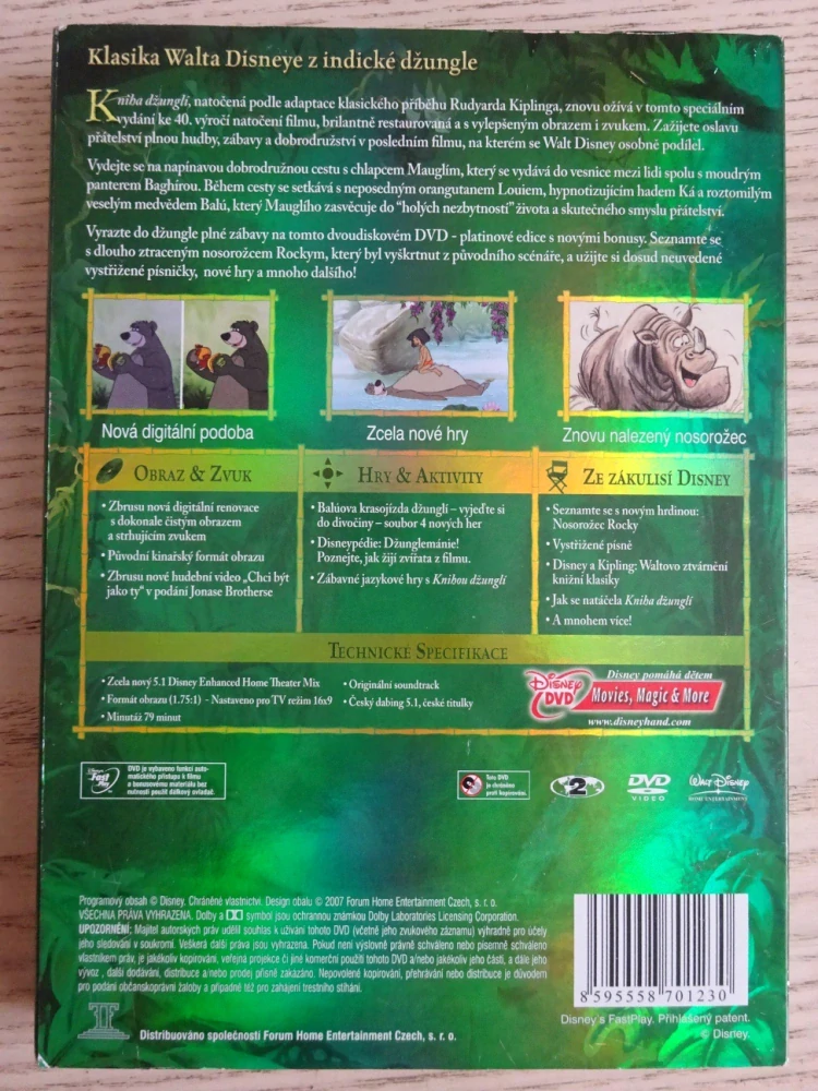 KNIHA DŽUNGLÍ, DVD FILM