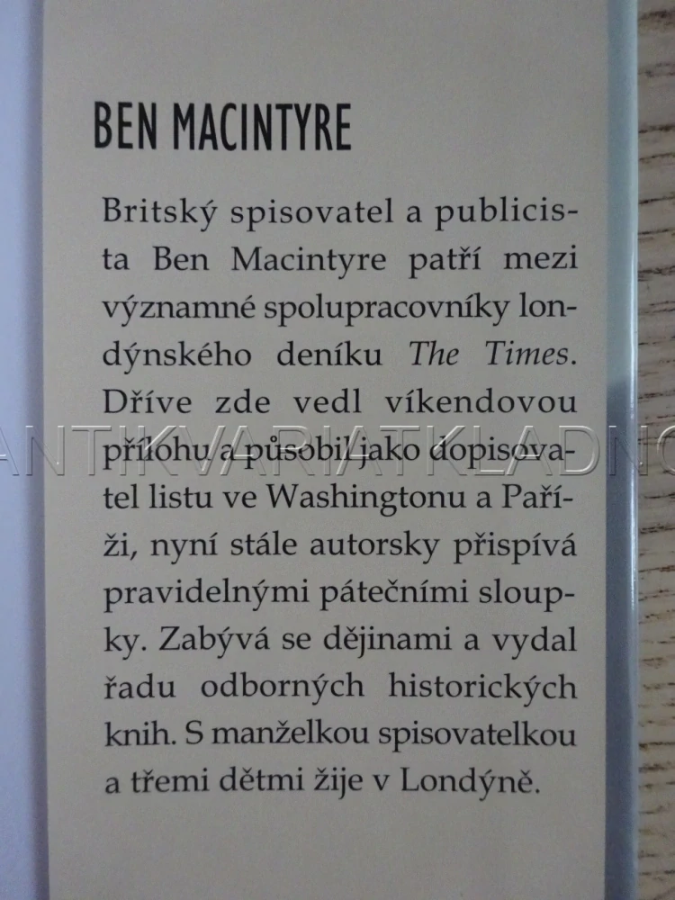 DVOJITÝ AGENT, BEN MACINTYRE, **an