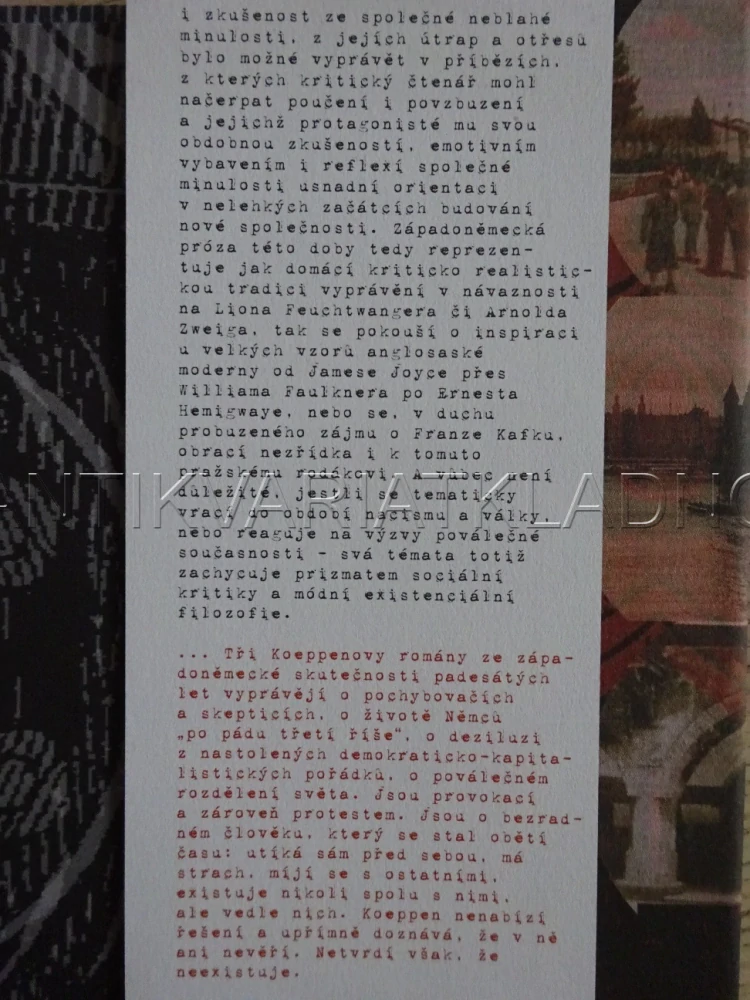 TŘI ROMÁNY, WOLFGANG KOEPPEN, **an