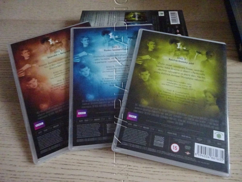 SHERLOCK, 2. SÉRIE,FREEMAN, CUMBERBATCH, 3X DVD FILM