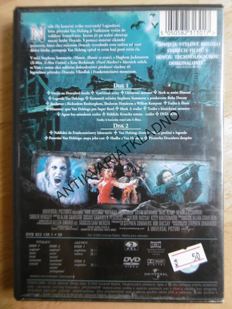 VAN HELSING, DVD FILM, 2 DVD