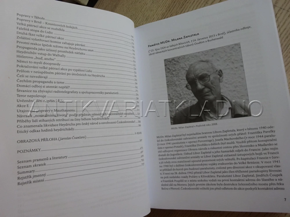 ATENTÁT NA HEYDRICHA A NÁSLEDNÝ TEROR PROTI ČECHŮM, VOJTĚCH ŠUSTEK,