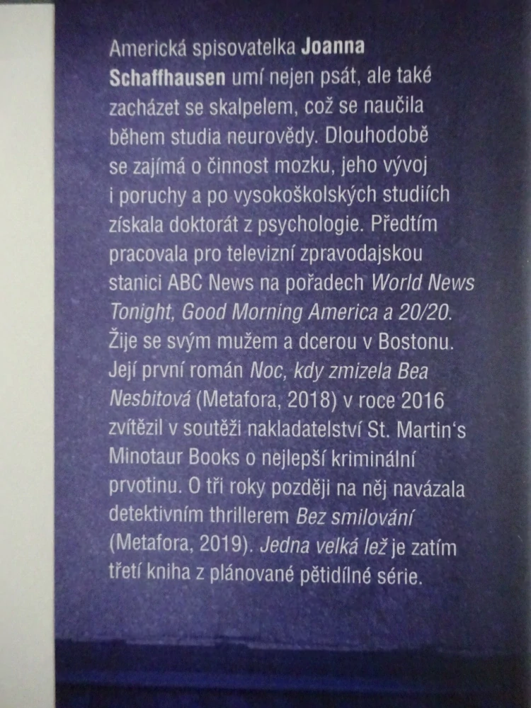 JEDNA VELKÁ LEŽ, JOANNA SCHAFFHAUSEN, **an