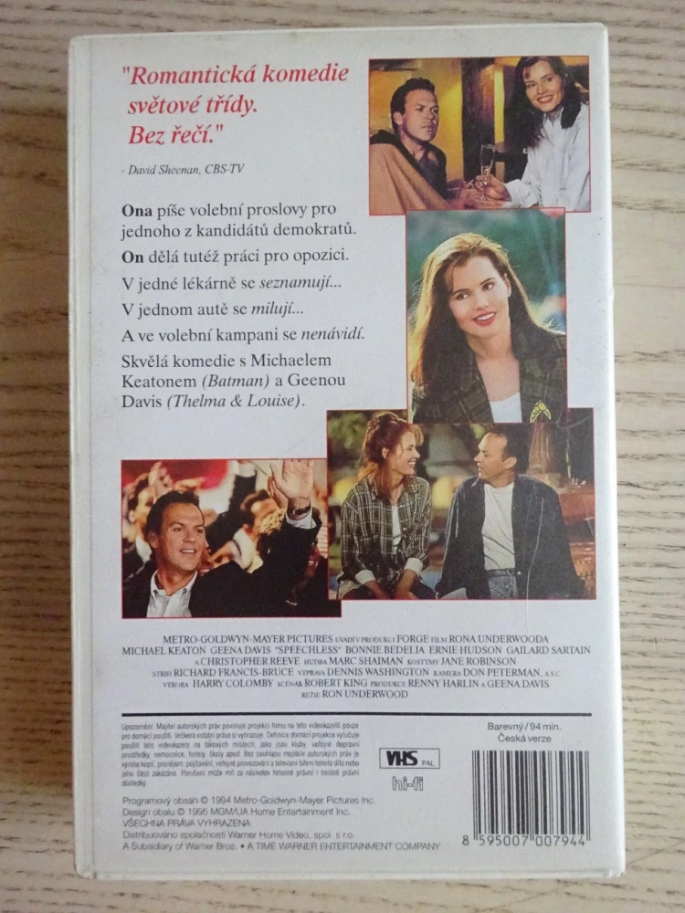 BEZ ŘEČÍ, M. KEATON, G. DAVIS, VHS VIDEOKAZETA