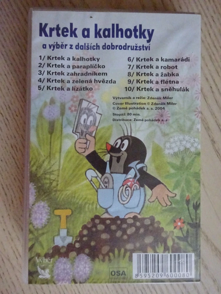 KRTEK A KALHOTKY A VÝBĚR DALŠÍCH DOBRODRUŽSTVÍ, VHS VIDEOKAZETA