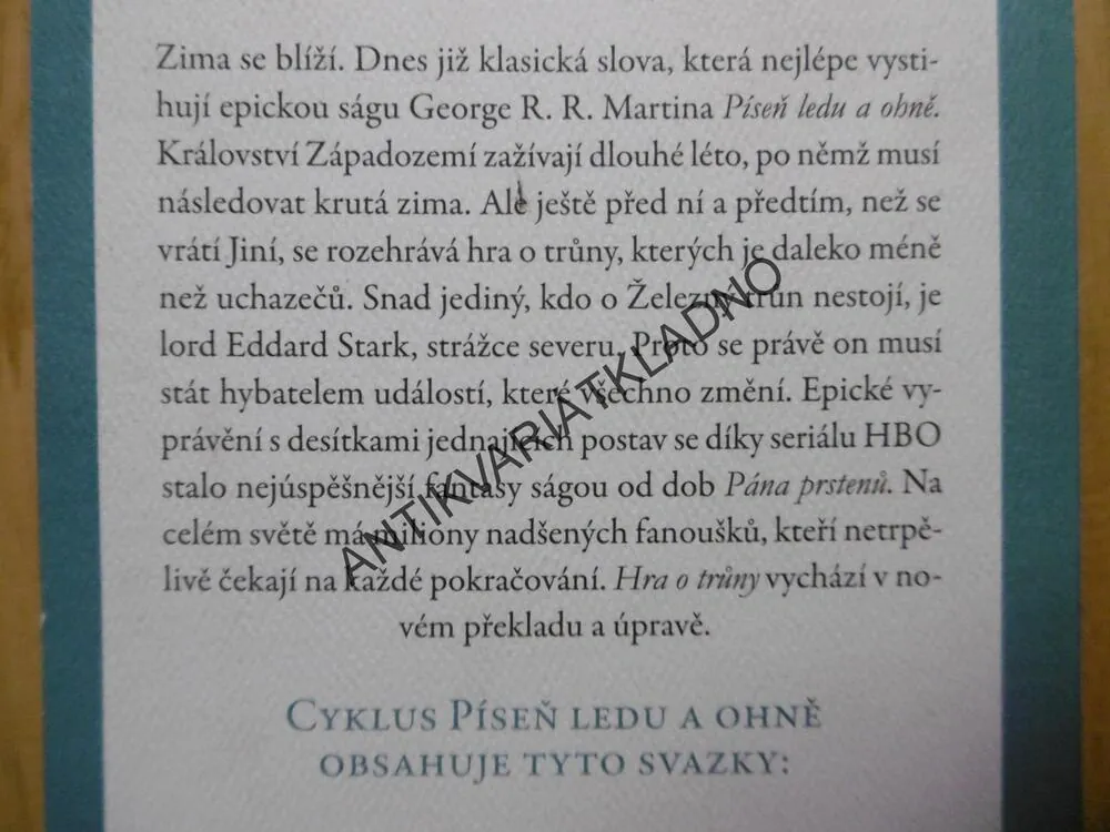 HRA O TRŮNY, GEORGE R.R.MARTIN