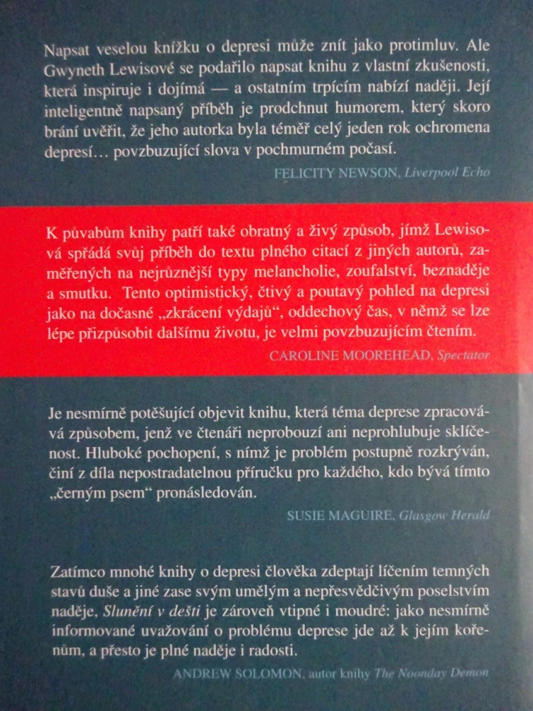 SLUNĚNÍ V DEŠTI, GWYNETH LEWISOVÁ, **an