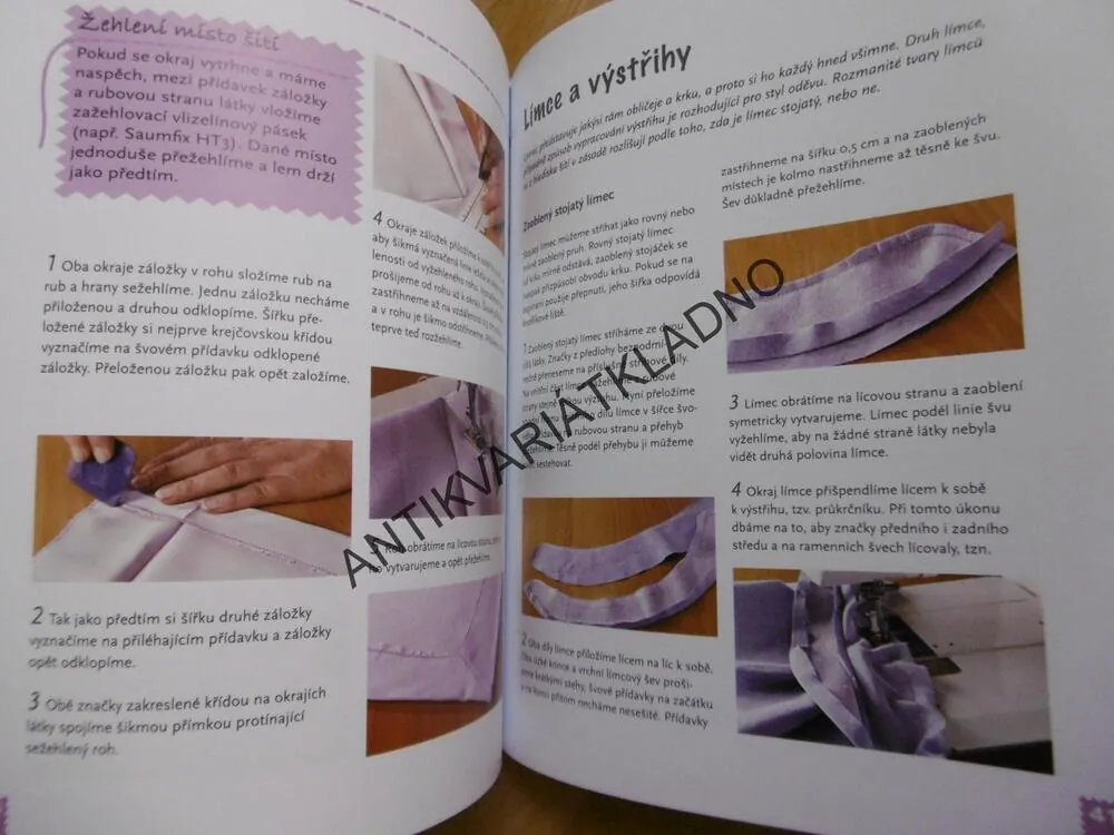 ZÁKLADNÍ POSTUPY A TECHNIKY, KNIHA ŠITÍ KROK ZA KROKEM