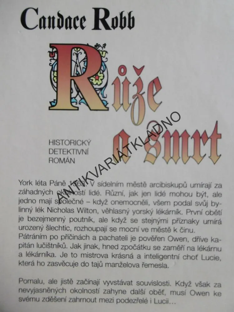 RŮŽE A SMRT, CANDACE ROBB, **an