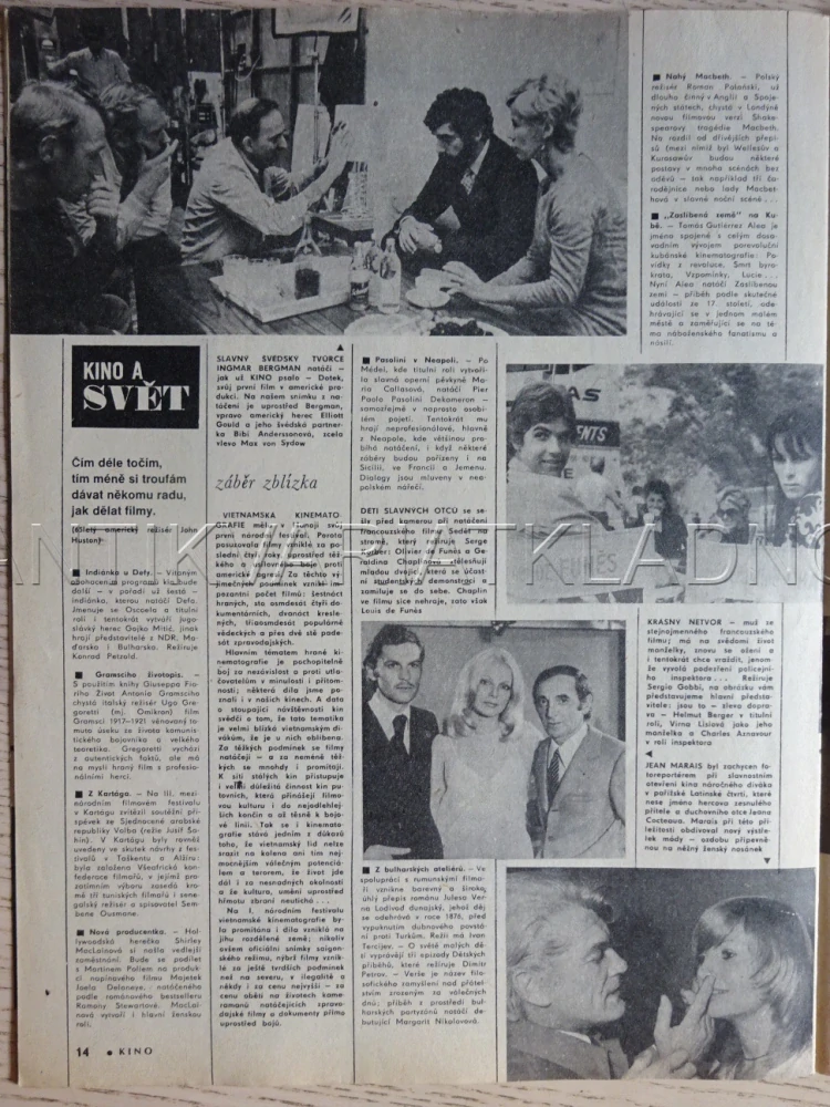 KINO, ROČ. XXV, Č. 25, ČASOPIS, JIŘINA BOHDALOVÁ