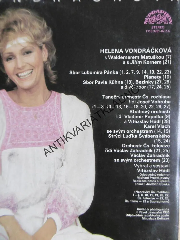 HELENA VONDRÁČKOVÁ, PŘELETY, 2 LP, + plakát