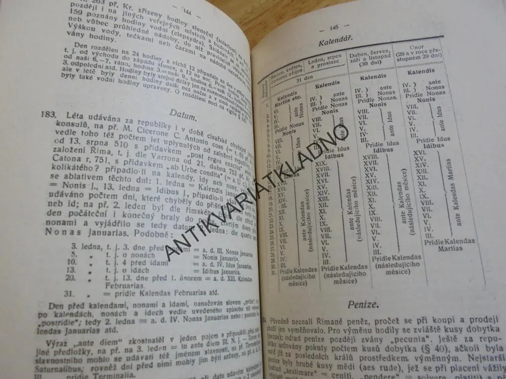 ŘÍMSKÉ REÁLIE A LITERATURA, KUBELKA, VČETNĚ MAPY