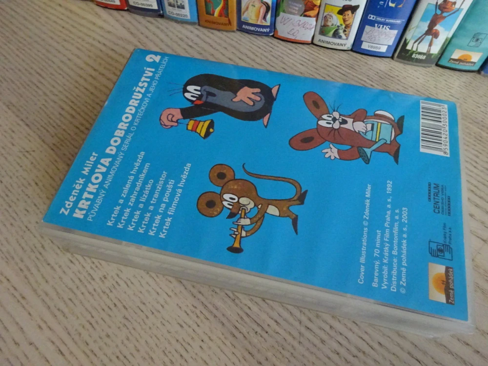 KRTKOVA DOBRODRUŽSTVÍ 2, KRTEK, VHS VIDEOKAZETA