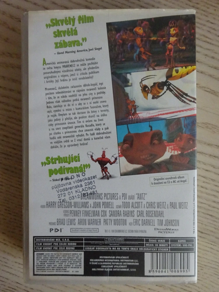 MRAVENEC 2, VHS VIDEOKAZETA