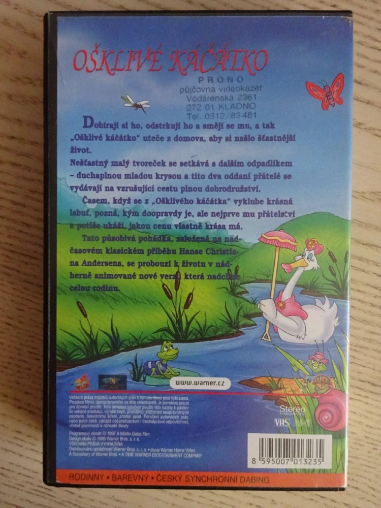 OŠKLIVÉ KÁČÁTKO, VHS VIDEOKAZETA