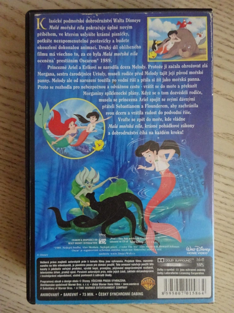 MALÁ MOŘSKÁ VÍLA II: NÁVRAT DO MOŘE, VHS VIDEOKAZETA