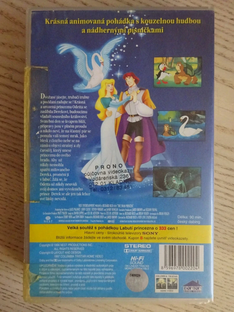 LABUTÍ PRINCEZNA, VHS VIDEOKAZETA