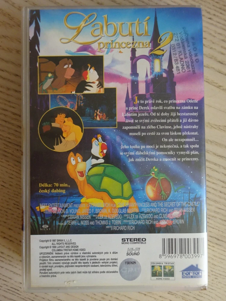 LABUTÍ PRINCEZNA 2: TAJEMSTVÍ HRADU, VHS VIDEOKAZETA