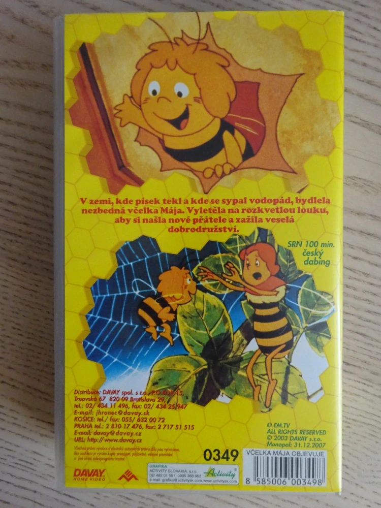 VČELKA MÁJA, VHS VIDEOKAZETA