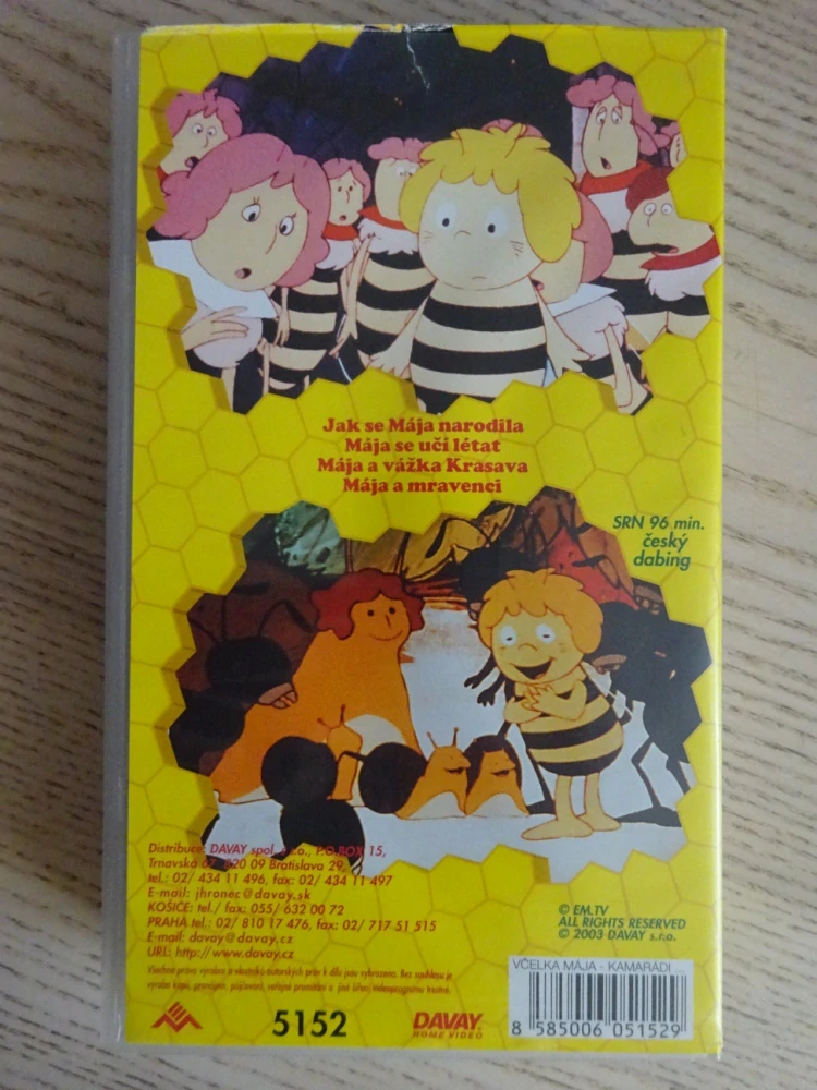 VČELKA MÁJA, VHS VIDEOKAZETA