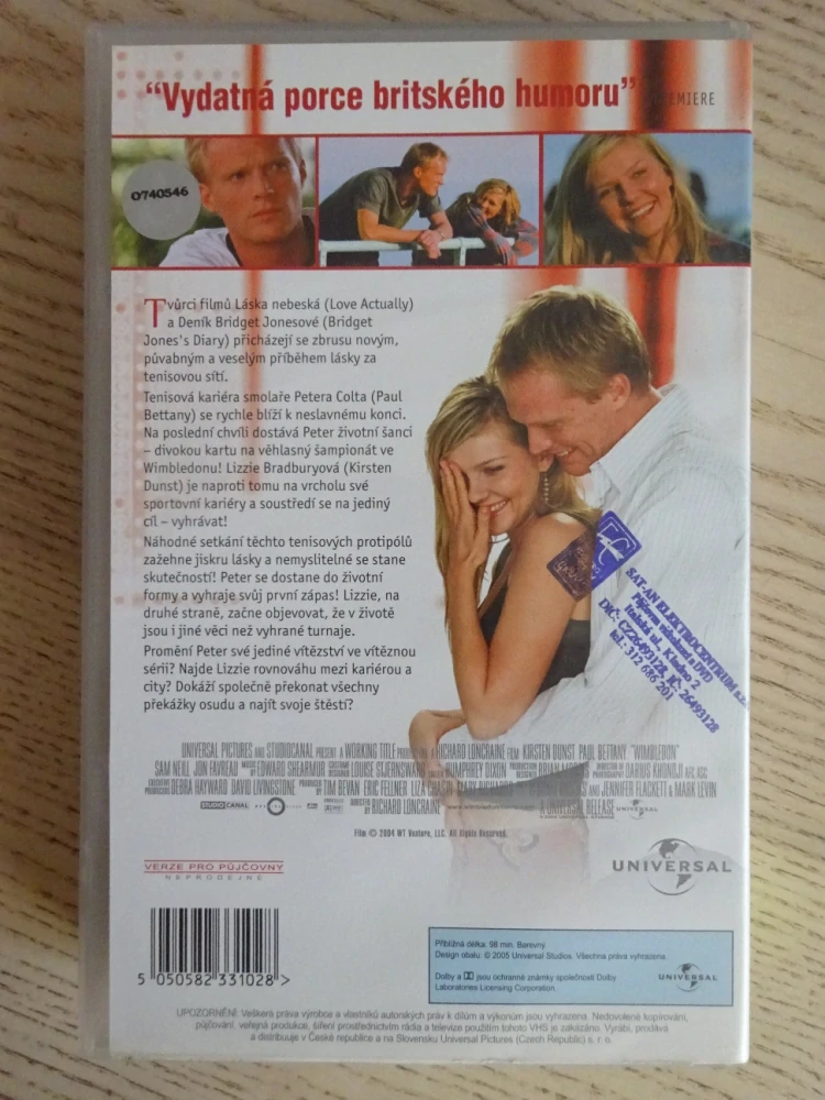 WIMBLEDON, VHS VIDEOKAZETA
