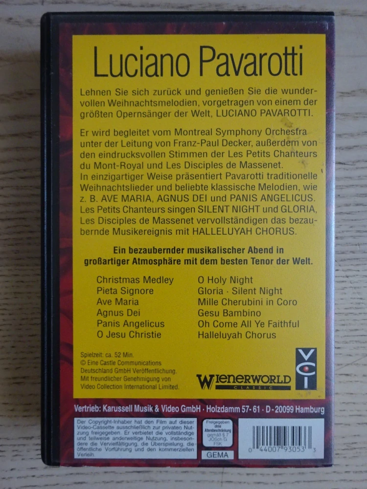 TICHÁ NOC, OPERA, VHS HUDBA
