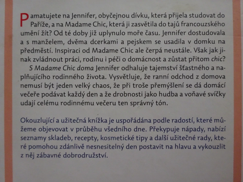 S MADAME CHIC DOMA, JENNIFER L. SCOTTOVÁ, **an