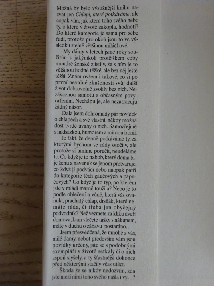 CHLAPI NA ODSTŘEL I NA LÁSKU, MIROSLAVA BESSEROVÁ, **an