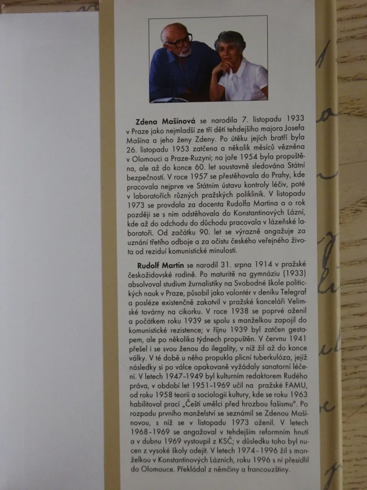 TRAGICKÝ ÚDĚL RODINY MAŠÍNŮ, ČTYŘI ČESKÉ OSUDY, ZDENA MAŠÍNOVÁ, RUDOLF MARTIN, **an