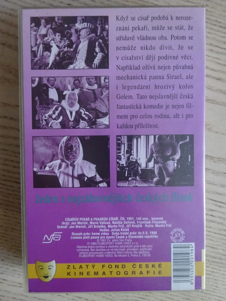 CÍSAŘŮV PEKAŘ A PEKAŘŮV CÍSAŘ, VHS
