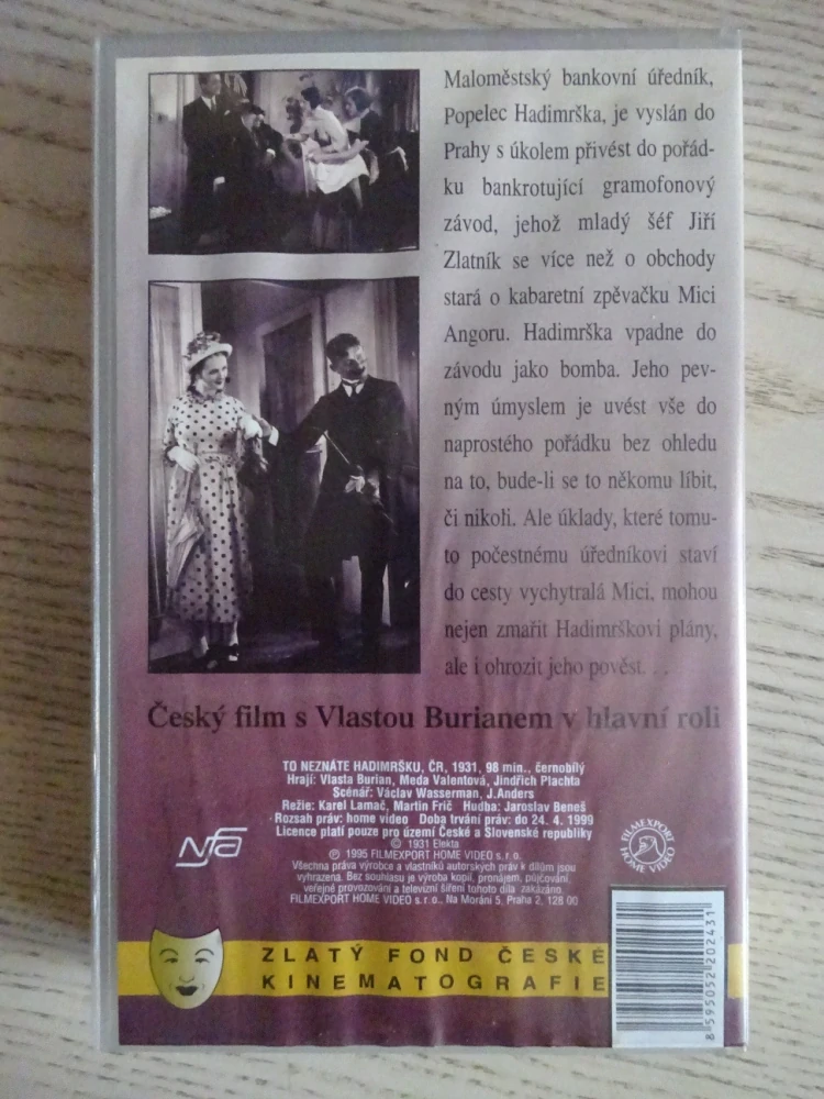 TO NEZNÁTE HADIMRŠKU, VHS