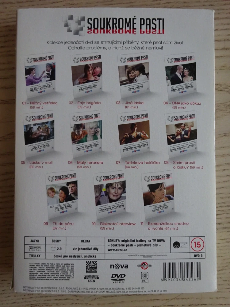 SOUKROMÉ PASTI, 11X DVD FILM ČR