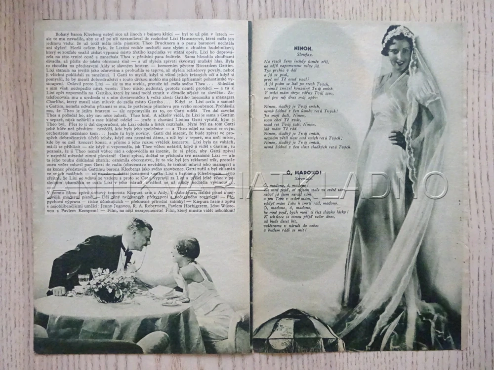 PÍSEŇ PRO TEBE, J. KIEPURA, BIO PROGRAM Č. 48, 1933