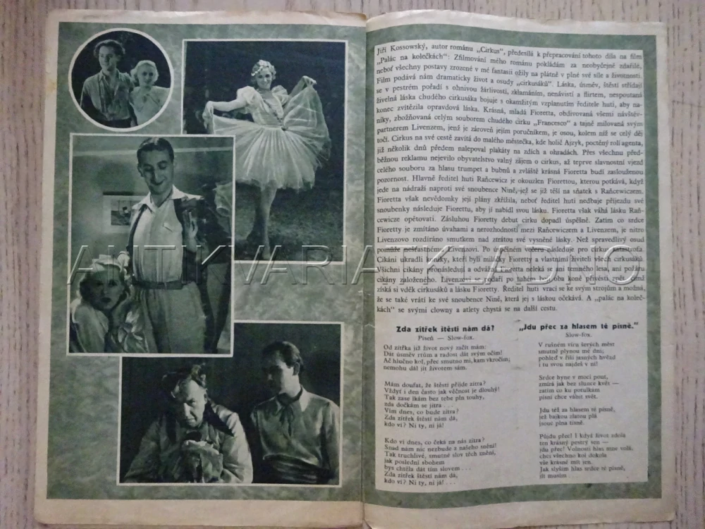 PALÁC NA KOLEČKÁCH, K. LUBIENSKA, BIO PROGRAM Č. 107, 1933