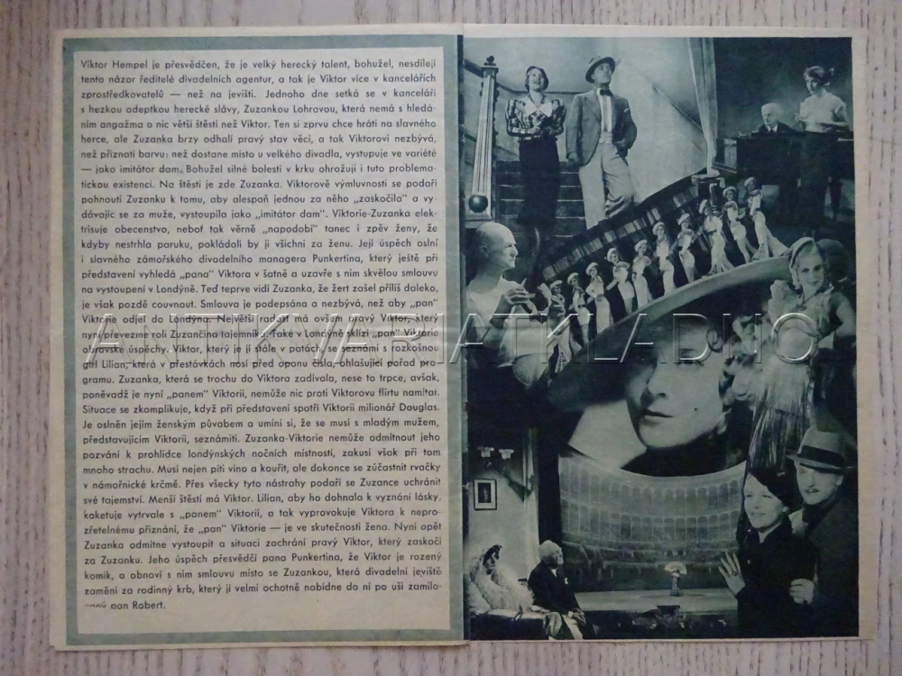 VIKTOR A VIKTORIE, H. THIMIG, BIO PROGRAM Č. 124, 1934