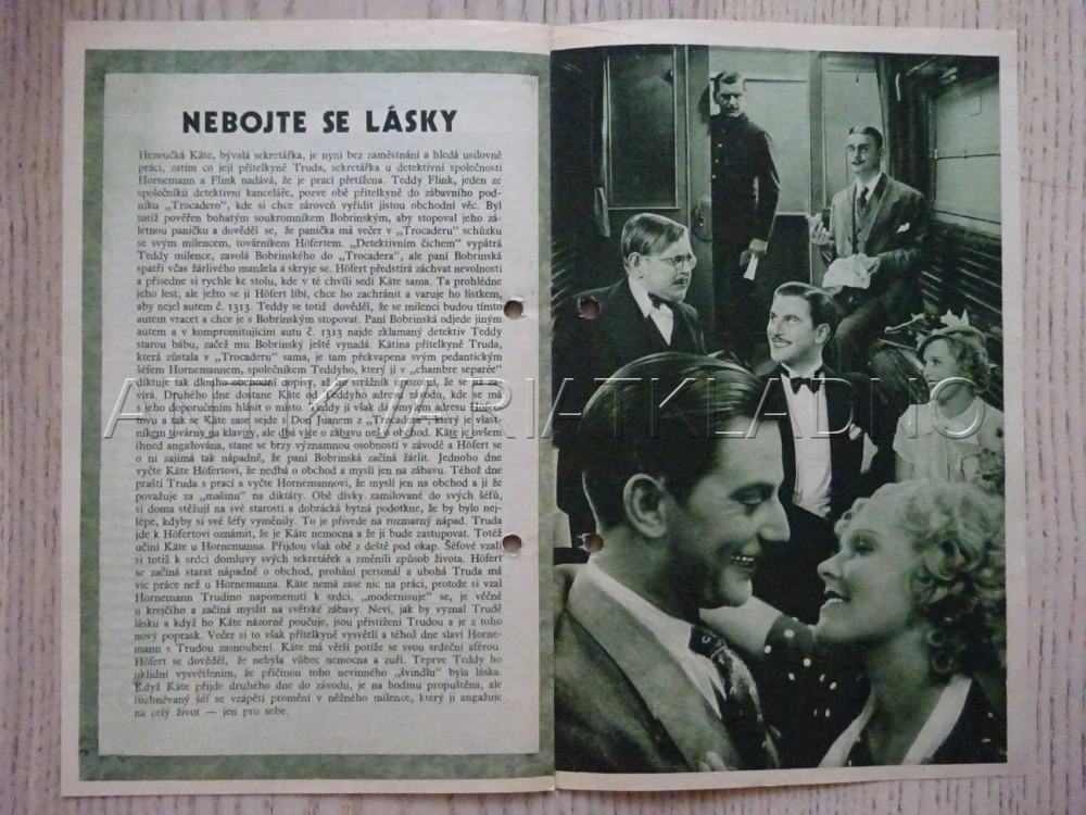 NEBOJTE SE LÁSKY, L. HAID, BIO PROGRAM Č. 135, 1934