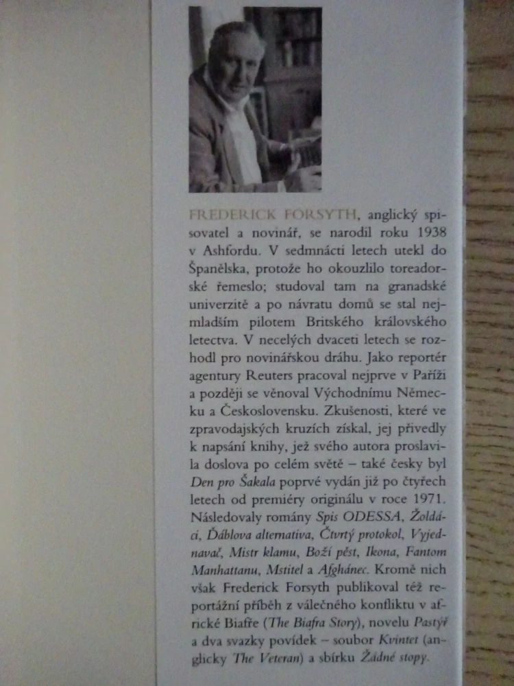 VYJEDNAVAČ, FREDERICK FORSYTH, **an
