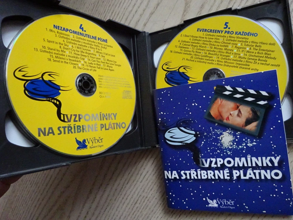 VZPOMÍNKY NA STŘÍBRNÉ PLÁTNO, 4X CD, CD FILMOVÁ HUDBA