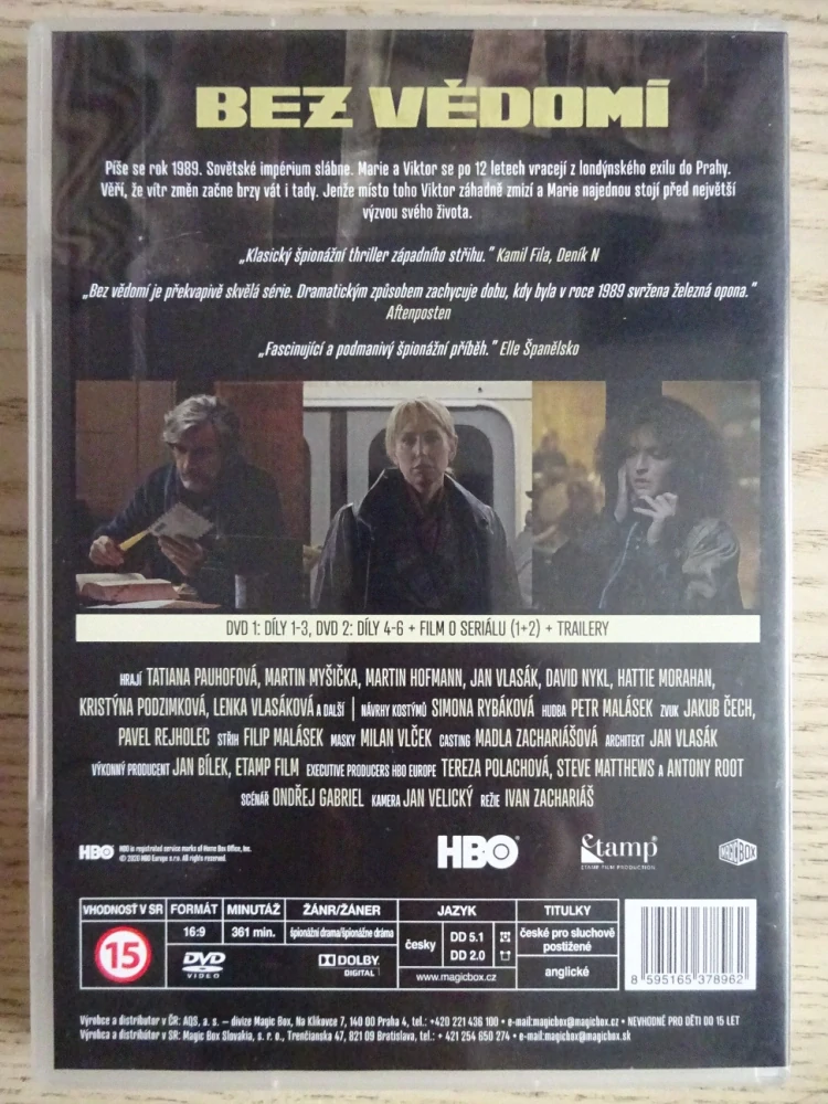 BEZ VĚDOMÍ, 2X DVD, J. VLASÁK, T. PAUHOFOVÁ, DVD FILM