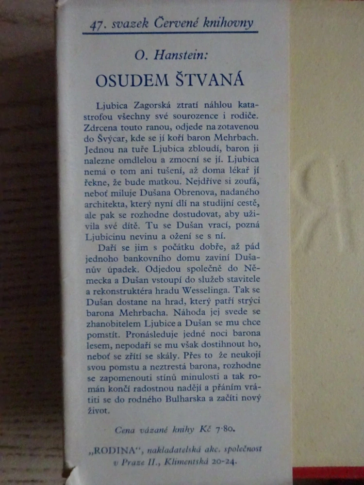 OSUDEM ŠTVANÁ, O. HANSTEIN, **an