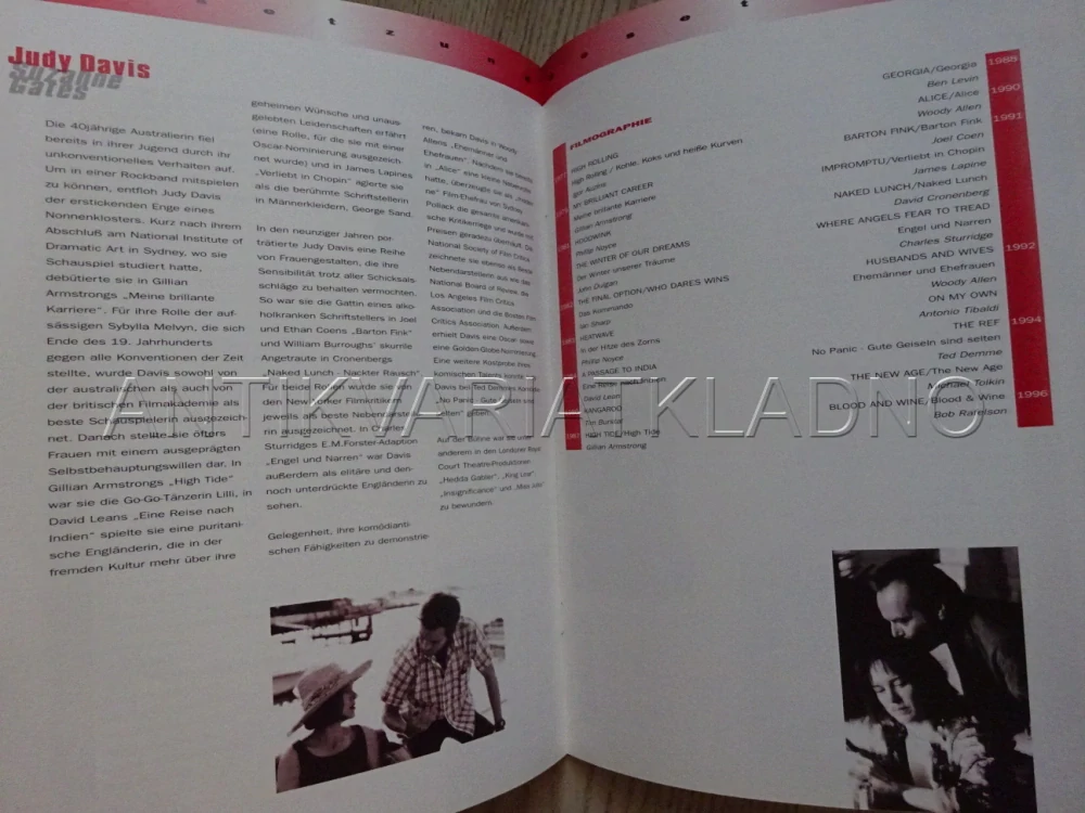 KREV A VÍNO, J. NICHOLSON, NĚMECKY, PROGRAM