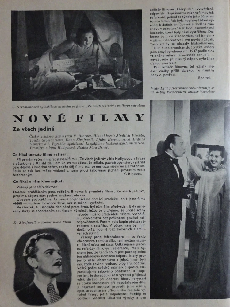 KINOREVUE, Č. 13, 1937, JOAN BENNETT, WARNER BAXTER