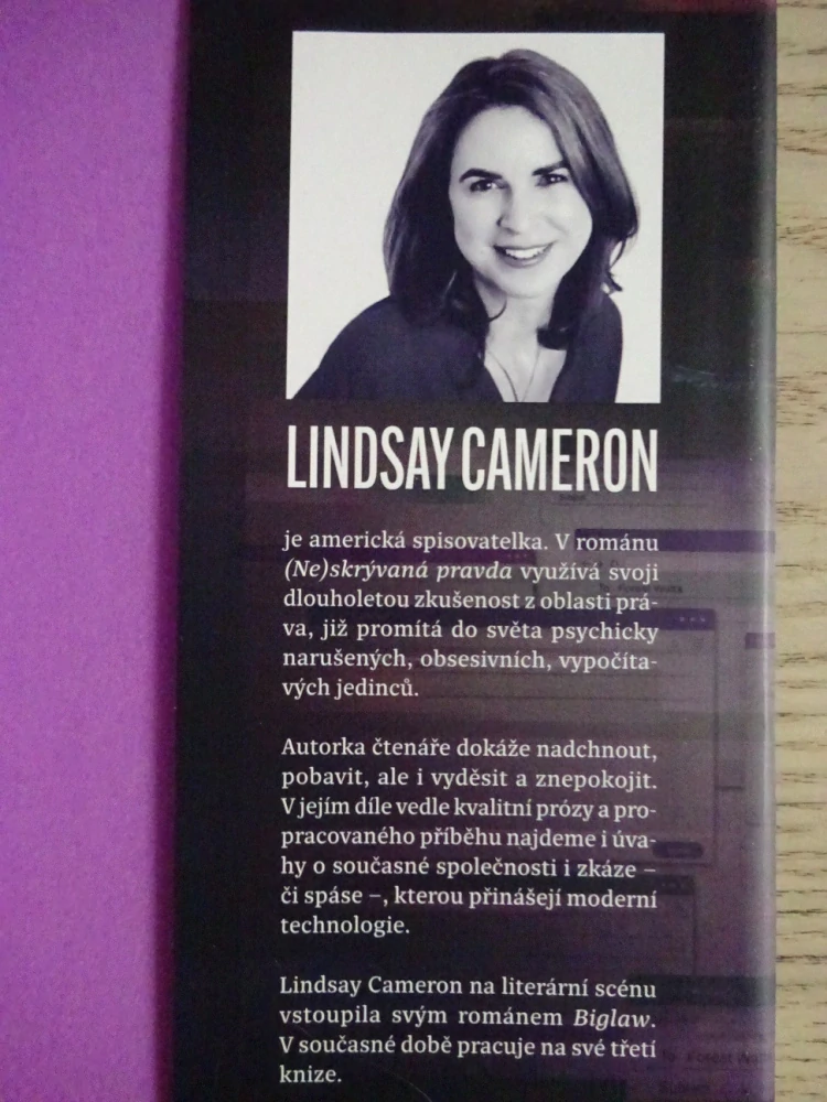 (NE)SKRÝVANÁ PRAVDA, LINDSAY CAMERON, **an