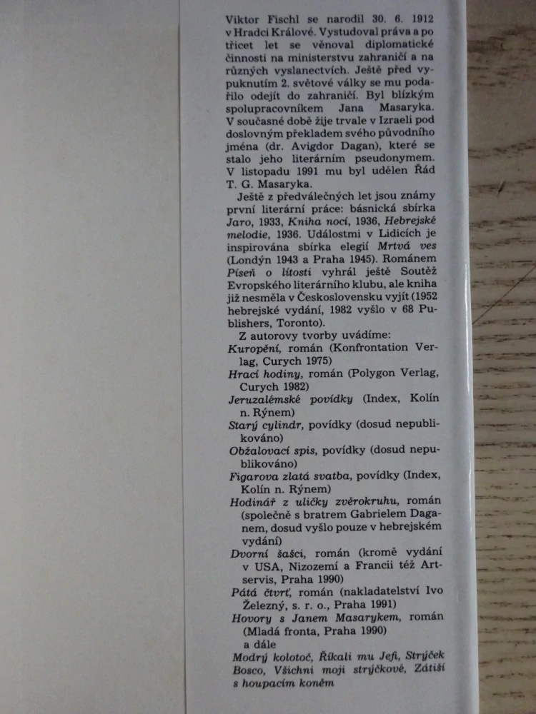 KUROPĚNÍ, VIKTOR FISCHL, **an