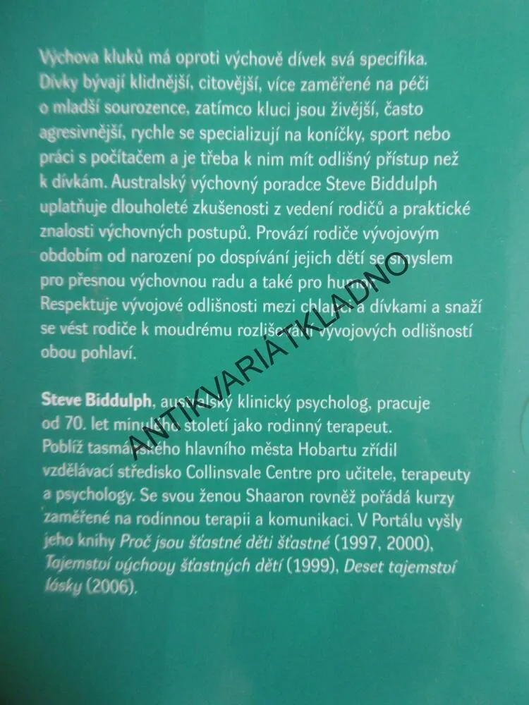VÝCHOVA KLUKŮ, STEVE BIDDULPH,